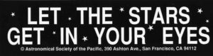 bumper sticker, astronomy, stars