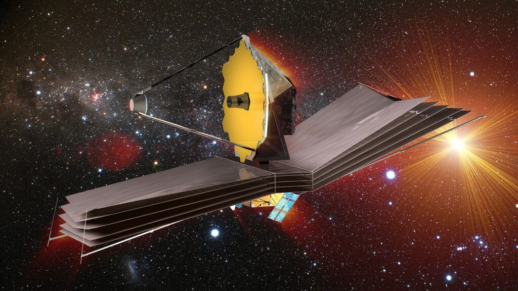 Painting of James Webb Space Telescope