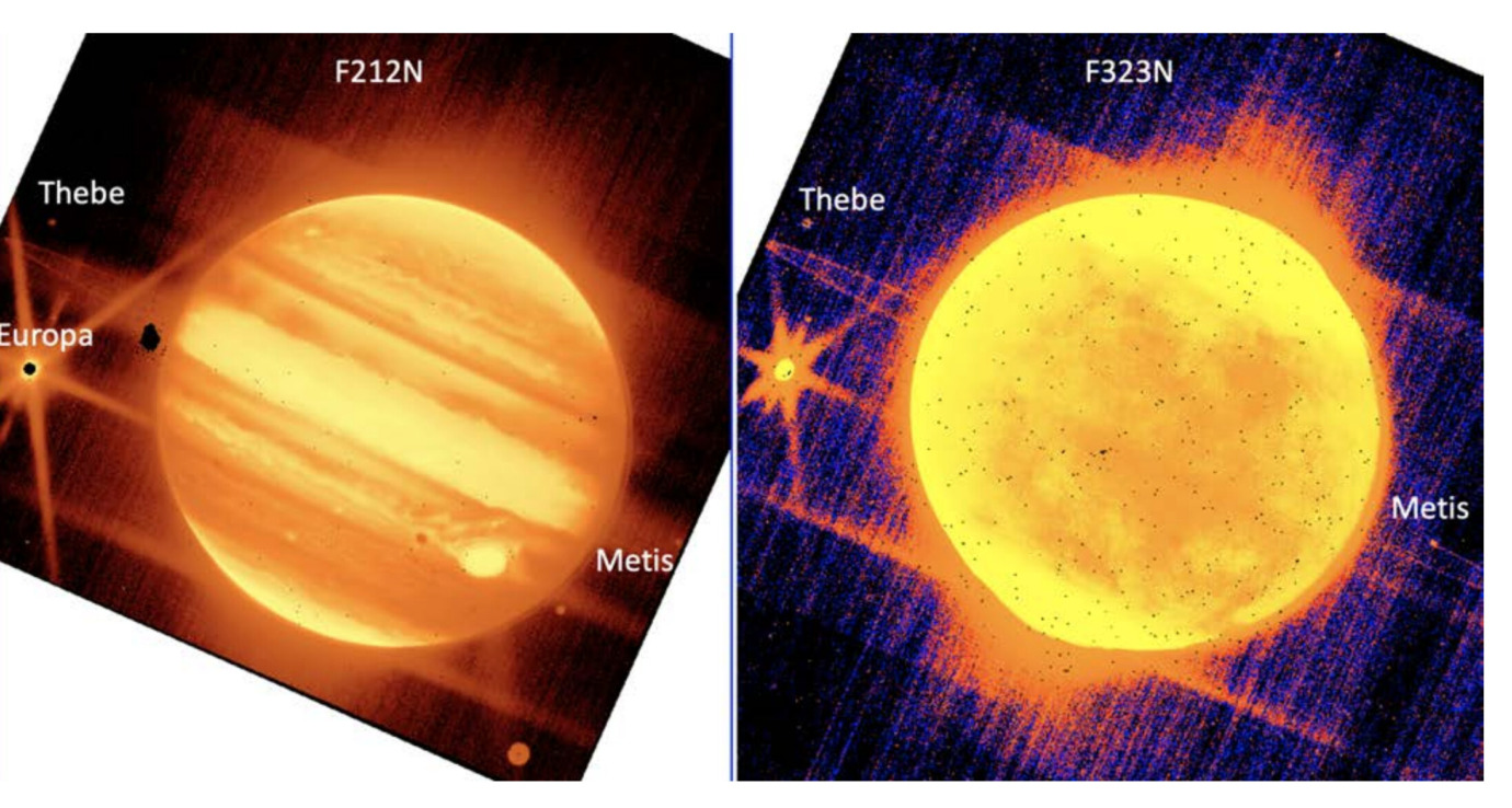 Jupiter in the Infrared showing its rings