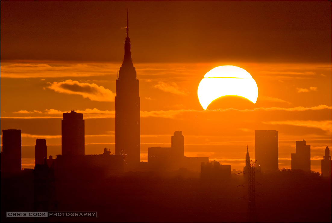 A partial eclipse of the Sun