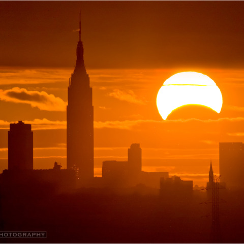 A partial eclipse of the Sun