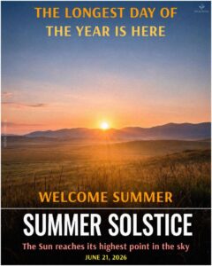 June 21 is the summer solstice