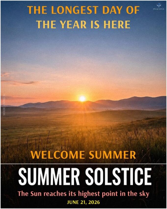 June 21 is the summer solstice